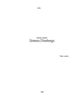 Реферат 'Ernests Dinsbergs', 1.