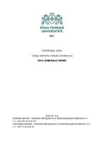Образец документа 'Galīgo elementu metode (ievadkurss) DIVU DIMENSIJU RĀMIS', 1.