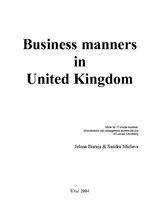 Реферат 'Business Manners in United Kingdom', 1.