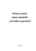 Отчёт по практике 'Prakses atskaite akciju sabiedrībā "Air Baltic corporation"', 2.