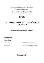Реферат 'Latvijas importa struktūra un dinamika', 1.