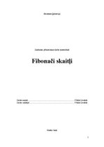 Реферат 'Fibonači skaitļi', 1.