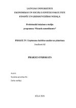 Отчёт по практике 'Uzņēmuma darbības analīze un plānošana: Swedbank AS', 1.