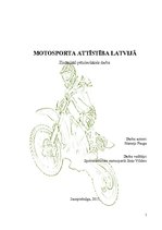 Реферат 'Motosporta pamatvērtības pārmaiņu laikos Latvijā', 1.