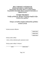 Реферат 'Eiropas Savienības kopējās tirdzniecības politikas nozīme Latvijā', 1.
