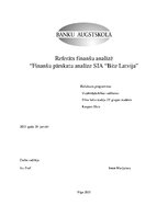 Реферат 'Finanšu pārskatu analīze SIA "Bite Latvija"', 1.