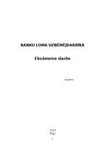 Эссе 'Banku loma uzņēmējdarbībā', 1.