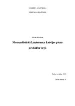 Реферат 'Monopolistiskā konkurence Latvijas piena produktu tirgū', 1.