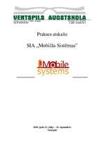 Отчёт по практике 'Prakse SIA "Mobilās sistēmas"', 1.