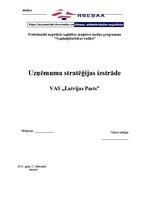 Отчёт по практике 'Uzņēmuma stratēģijas izstrāde VAS "Latvijas Pasts"', 1.
