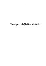 Реферат 'Transports loģistikas sistēmā', 1.