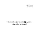 Реферат 'Komunikāciju tehnoloģijas, datu pārraides protokoli', 1.