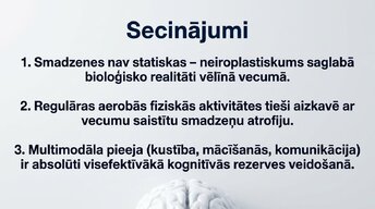 Презентация 'Neiroplastiskums un novecošana: vai smadzenes saglabā elastību pēc 60 gadiem', 13.