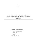 Реферат 'AAS "Gjensidige Baltic" finanšu analīze', 1.