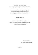 Отчёт по практике 'Prakse pirmsskolā', 1.