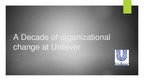 Презентация 'A Decade of Organizational Changes at "Unilever"', 1.