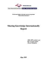 Реферат 'Sharing Knowledge Internationally', 1.
