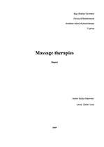 Реферат 'Massage Therapies', 1.