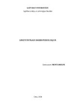 Конспект 'Balstoties uz Ž.Piažē teorētisko pamatojumu, izzināt domāšanas īpatnības pirmsop', 1.