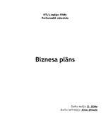 Бизнес план 'Biznesa plāns IU sākšanai datoru jomā', 1.