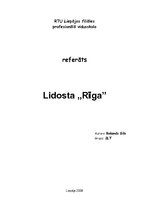 Реферат 'Lidosta "Rīga"', 1.