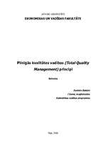 Конспект 'Pilnīgās kvalitātes vadības (Total Quality Management) principi', 1.