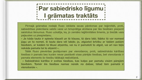Презентация 'Žans Žaks Ruso Sabiedriskais līgums', 2.