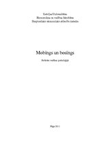 Реферат 'Mobings un bosings', 1.