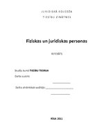 Реферат 'Fiziskas un juridiskas personas', 1.
