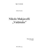 Реферат 'Nikolo Makjavelli', 1.