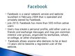 Презентация 'Facebook', 3.