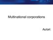 Презентация 'Multinational Corporations', 1.