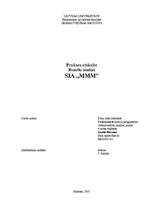 Отчёт по практике 'Finanšu analīze SIA "MMM"', 1.