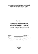 Реферат 'Trīs globālākās ekonomikas problēmas Latvijā', 1.