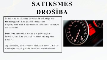 Презентация 'Drošības sensori satiksmē', 2.