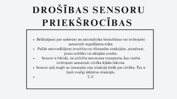 Презентация 'Drošības sensori satiksmē', 8.