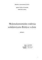 Реферат 'Makroekonomisko rādītāju salīdzinājums Baltijas valstīs', 1.