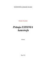 Реферат 'Prāmja "Estonia" katastrofa', 1.