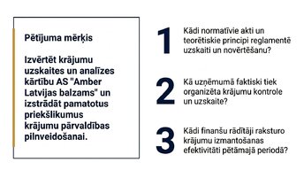 Презентация 'Krājumu uzskaites un analīzes izvērtējums uzņēmumā AS “Amber Latvijas balzams”', 3.