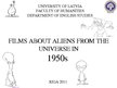 Презентация 'Films About Aliens in 1950s', 1.