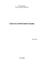Эссе 'English as an Indo-European Language', 1.