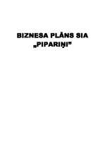 Бизнес план 'Biznesa plāns SIA "Pipariņi"', 1.