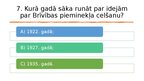 Презентация 'Viktorīna par Latvijas un Pasaules vēsturi', 14.