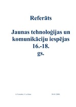 Реферат 'Jaunas tehnoloģijas un komunikāciju iespējas 16.-18.gadsimtā', 1.