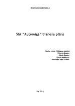 Бизнес план 'SIA "Automiga"', 1.
