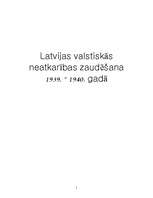 Реферат 'Latvijas valstiskās neatkarības zaudēšana 1939.–1940.gadā', 1.