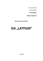 Бизнес план 'SIA "Latfilm"', 1.