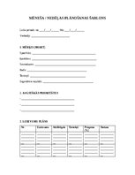Образец документа 'Mēneša vai nedēļas plānošanas šablons', 1.