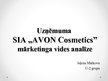 Презентация 'Uzņēmuma SIA "Avon Cosmetics" mārketinga vides analīze', 1.
