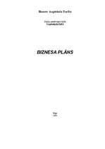 Бизнес план 'Biznesa plāns', 1.